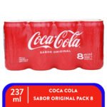 Gaseosa Coca Cola Regular Mini Lata 8 pack - 1.896 L