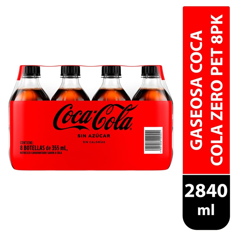 27501_05.jpg Bebida Gaseosa Coca Cola zero 8 pack - 2840 ml - Image 1