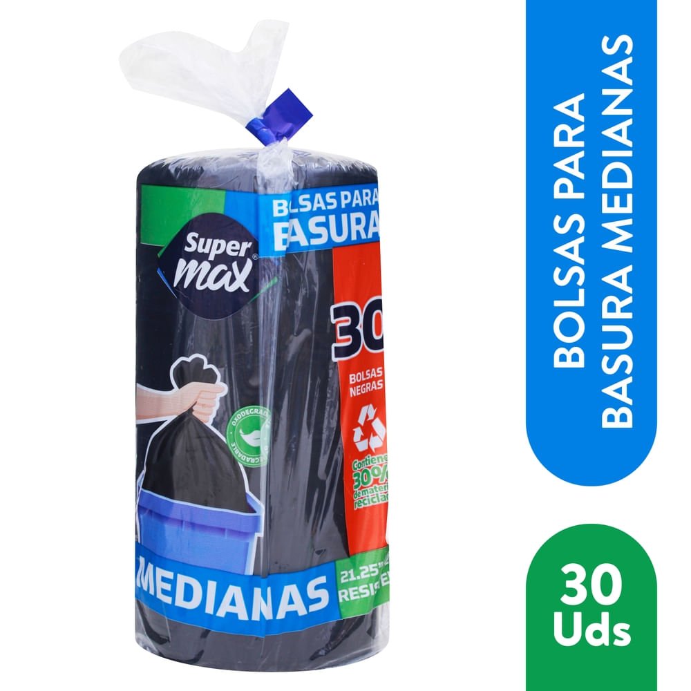 33998_04.jpg Bolsa Pbasura Supermax Negra Med 30Eq - Image 1