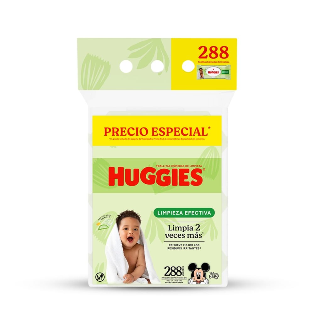 39639_05.jpg Toallas Húmedas Huggies Limpieza Efectiva - 288 Unidades - Image 1