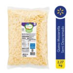 Queso mozzarella Great Value semidescremado rallado - 2.27 kg