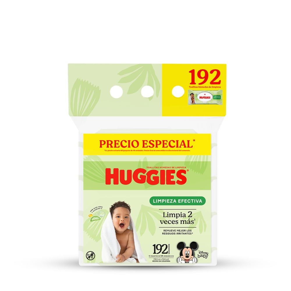 59333_05.jpg Toallas Húmedas Huggies Limpieza Efectiva - 192 Unidades - Image 1