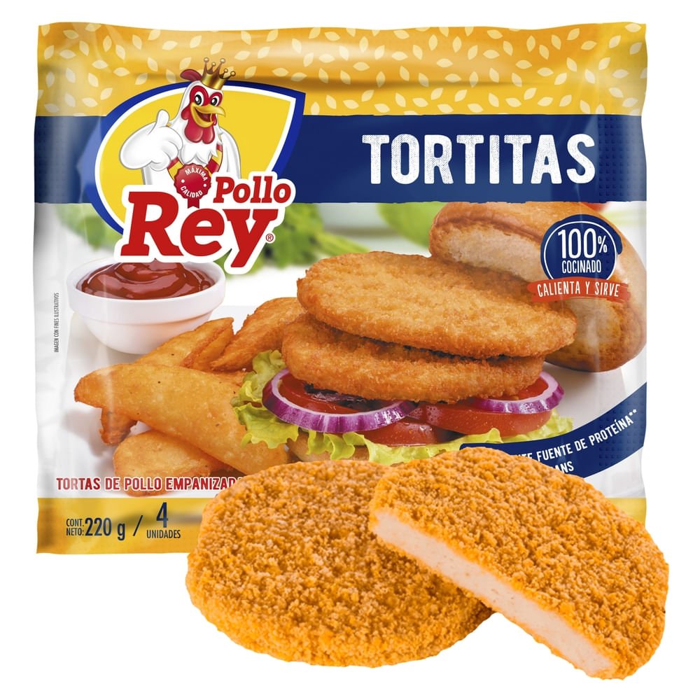 93478_05.jpg Tortita Pollo Rey empanizada Pollo Rey - 220 g - Image 1
