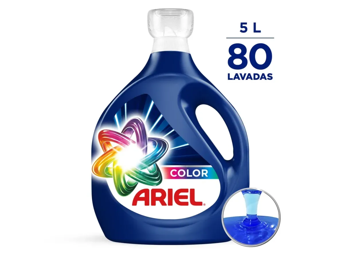 971006-1200-900 Detergente Líquido Ariel Color remueve manchas y cuida el color 80 lavadas -5 L - Image 1
