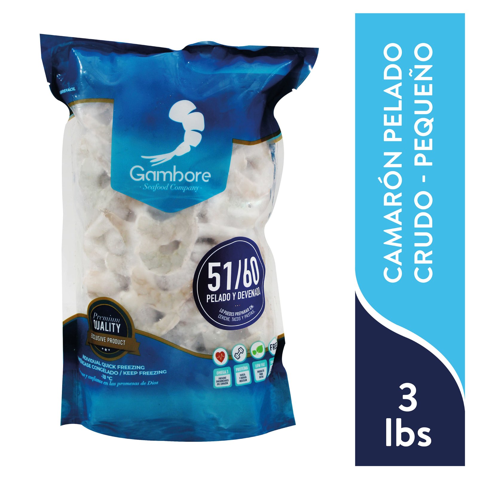 Camar-n-Gambore-Crudo-Pelado-Y-Devenado-Congelado-3Lb-5-64195.jpg Camarón crudo Gambore pelado y desvenado talla 51/60 - 1.36 kg - Image 1