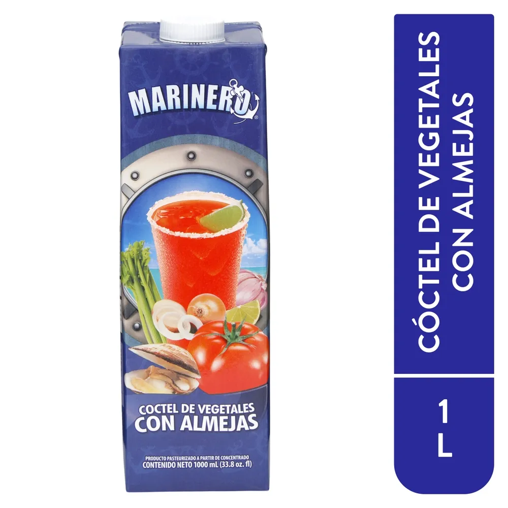 bebida-marinero-coctel-de-vegetales-con-almeja-1-litro-7406189005707.webp Bebida Marinero Coctel de Vegetales Con Almeja- 1 Litro - Image 1