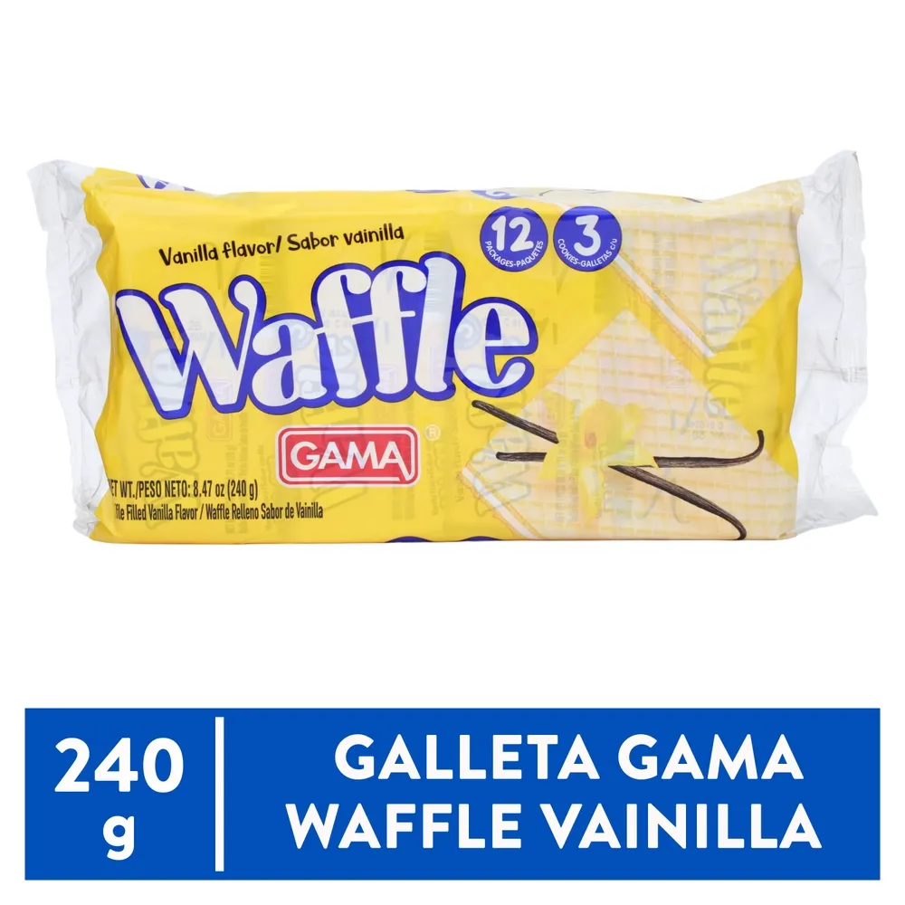 galleta-gama-dulce-waffer-sabor-vainilla-12-unidades-240-g-0753081008938.webp Galleta Gama Dulce Waffer Sabor Vainilla 12 Unidades - 240 g - Image 1