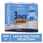 Leche Semidescremada Dos Pinos Delactomy 3 Pack - 2838 ml