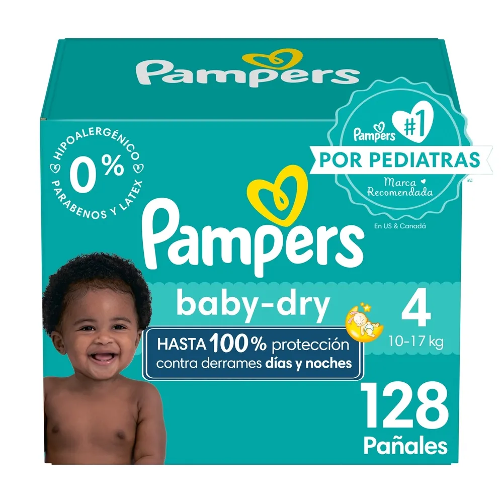 panales-pampers-baby-dry-talla-4-proteccion-contra-derrames-128-uds-0037000862345.webp Pañales Pampers Baby-Dry Talla 4 Protección Contra Derrames - 128 Uds - Image 1