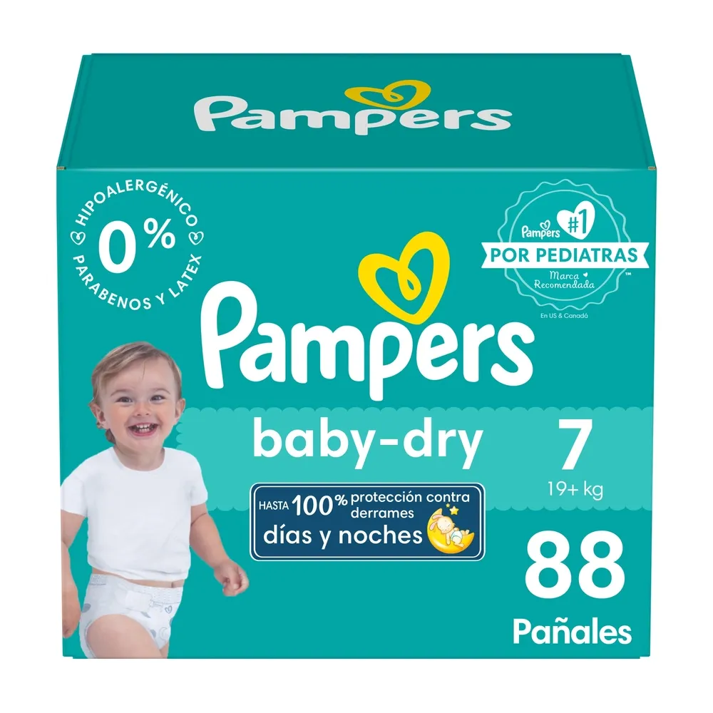 panales-pampers-baby-dry-talla-7-proteccion-contra-derrames-88-un-0030772091098.webp Pañales Pampers Baby-dry Talla 7 Protección Contra Derrames 88 Un. - Image 1